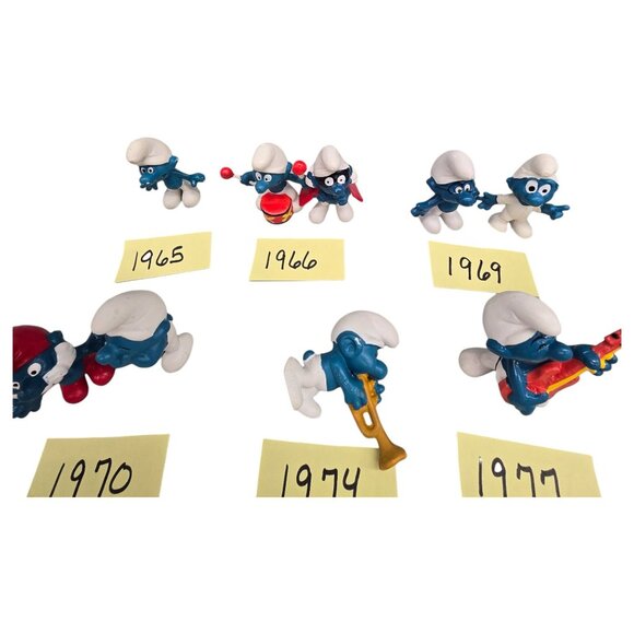 Vtg Smurfs Figurine Collection 1965-1984 Lot of 49 Mushroom House Peyo Schleich - Picture 2 of 16